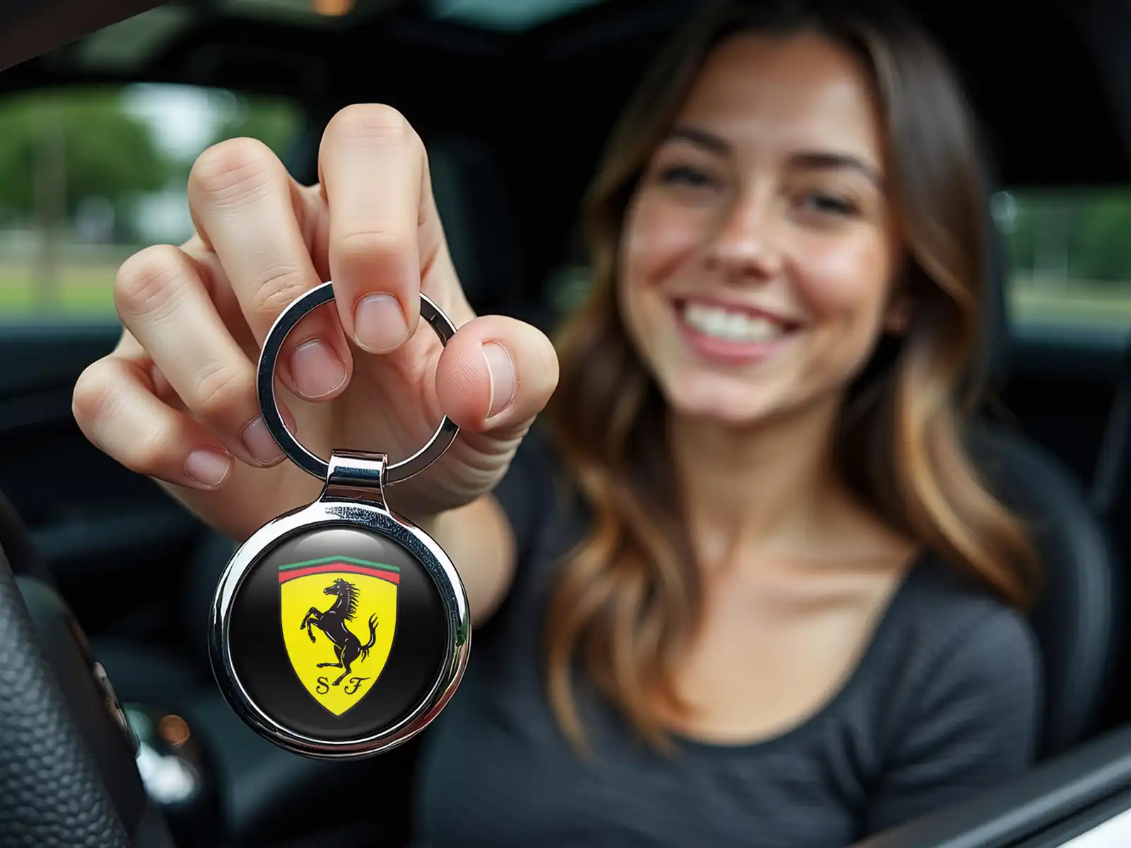 Ferrari Porte-clés Animal Métal Durable Mignon